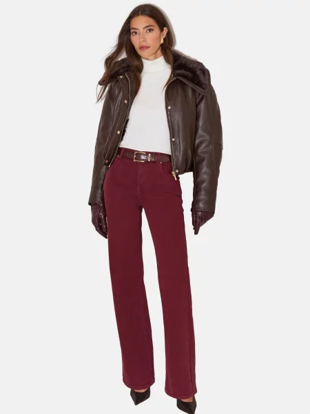 Lipsy Jeans roşu închis