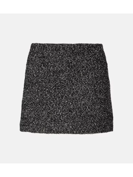Fustă Sportmax din tweed negru
