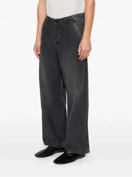 Pantaloni Our Legacy din satin gri
