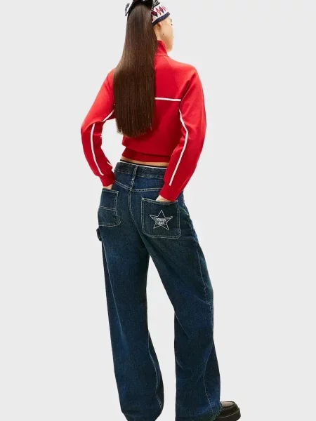 Трикотажна спортивна кофта Tommy Jeans червона