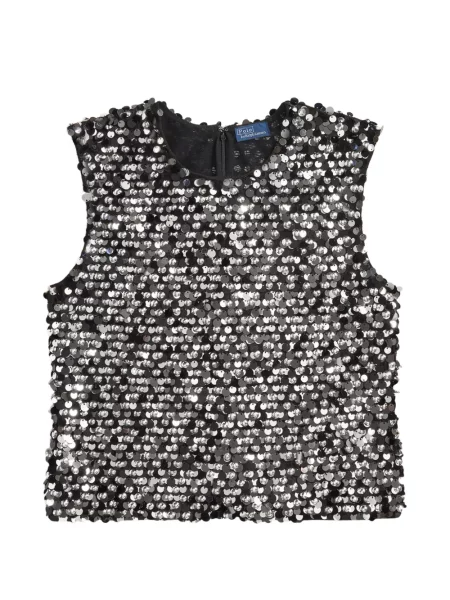 Lung pijamale Polo Ralph Lauren cu paiete negru