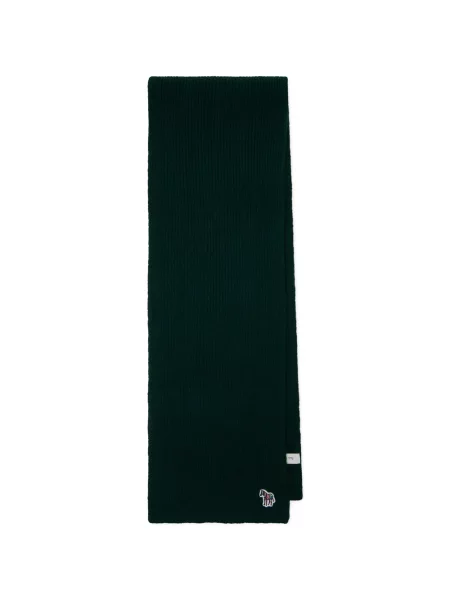 Fular Paul Smith cu broderie de lână verde