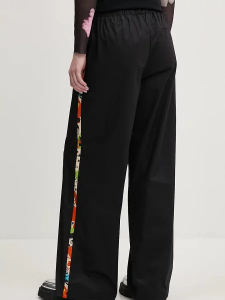 Desigual Szövet nadrág Paisley fekete