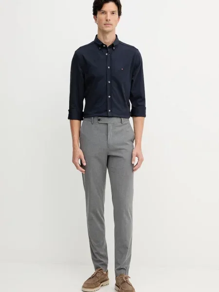 Tommy Hilfiger koszula granatowy regular z kołnierzykiem button-down