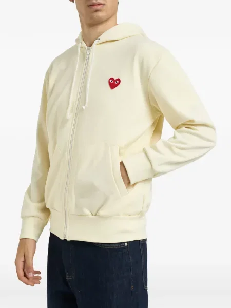Суичър с качулка Comme Des Garçons Play със сърца