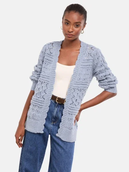 Lipsy Geacă tricotată albastru