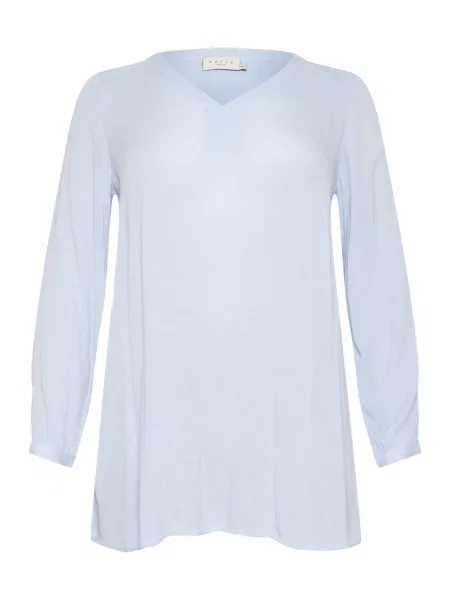 KAFFE CURVE Tunika Ami nebeško modra