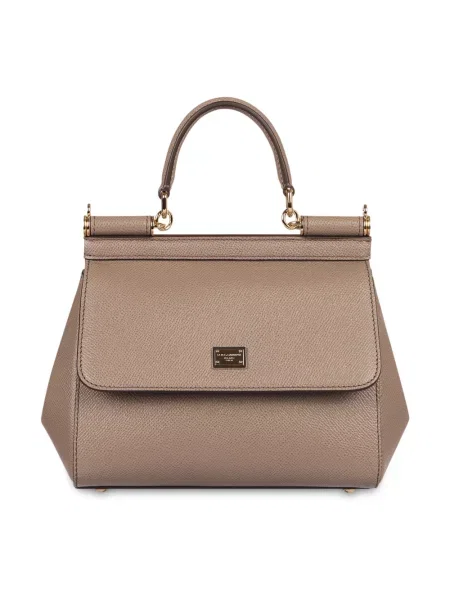 Torebka Dolce And Gabbana skórzana szara