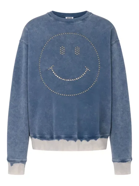 Суитчър Moschino с шипове синьо