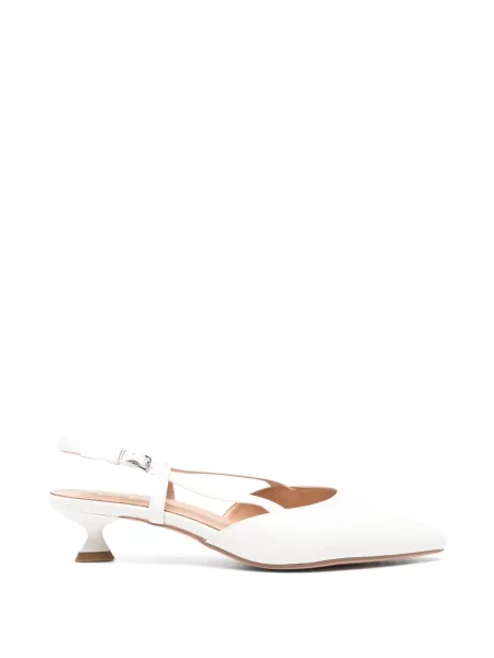 Pantofi cu toc Keys slingback alb