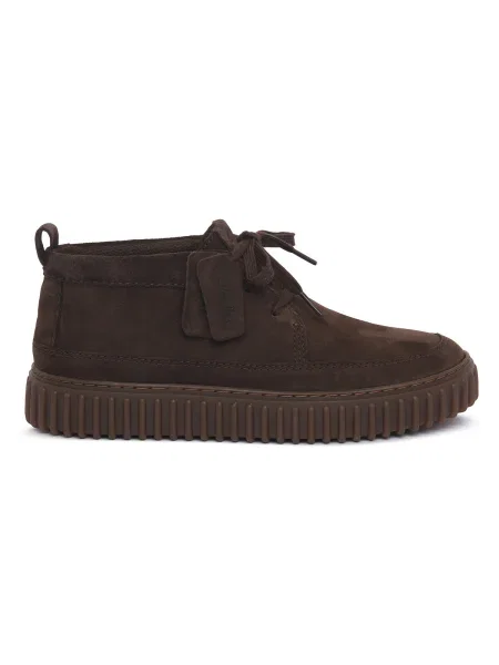 Pantofi Clarks din dantelă maro