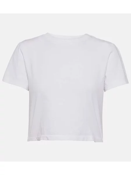 Top Re/done z dżerseju o krotszym kroju biały