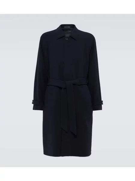 Palton Giorgio Armani de lână albastru