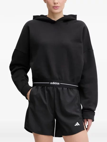Ριγέ τρέξιμο μπλούζα Adidas από διχτυωτό κόκκινο
