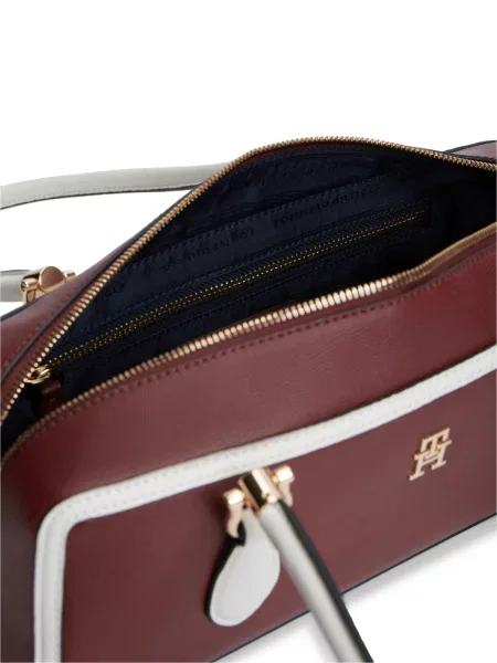 TOMMY HILFIGER Torba za čez ramo GRACE rjasto rjava bela