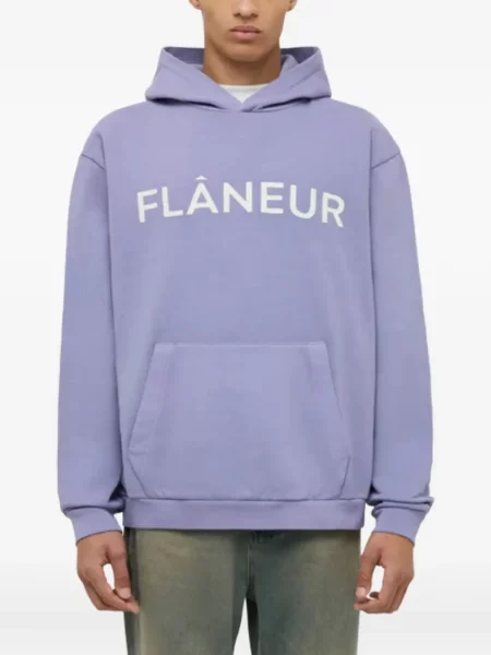 Hanorac cu glugă Flâneur cu imagine violet