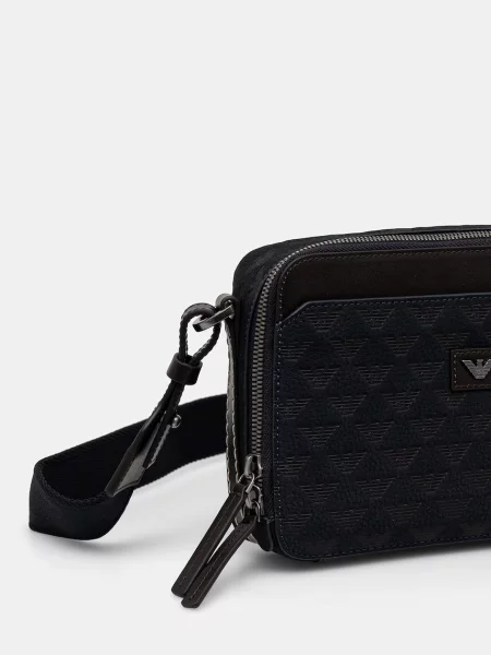 Taška cez rameno Emporio Armani Tmavomodrá