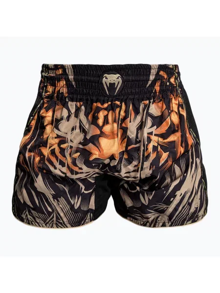 Šortky Venum Tiger Muay Thai Shorts black/neon orange černé