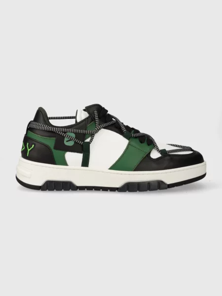 Off Play sneakers din piele SORRENTO verde SORRENTO WHITE BLACK GREEN alb