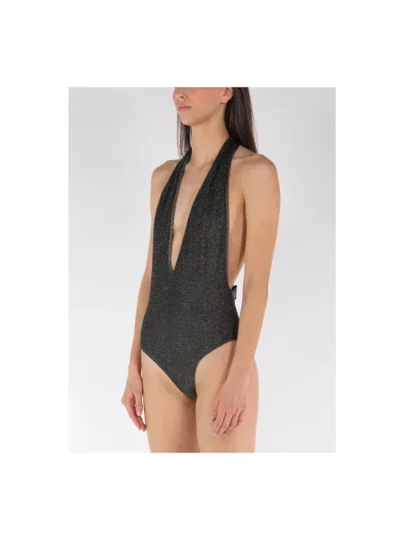 Strój kąpielowy Palm Angels z dekoltem w serek czarny