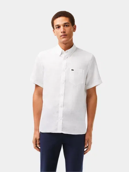 Lacoste Сорочка Льон білий