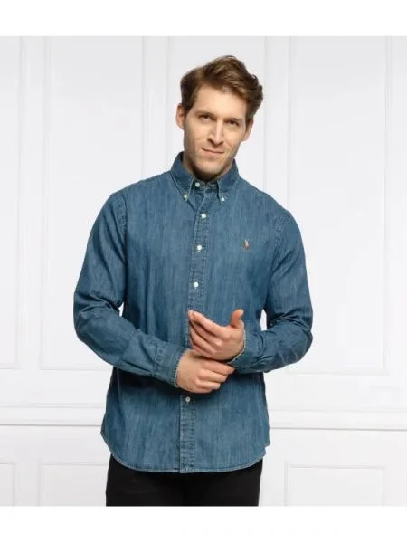 POLO RALPH LAUREN Cămașă | Custom fit | denim albastru