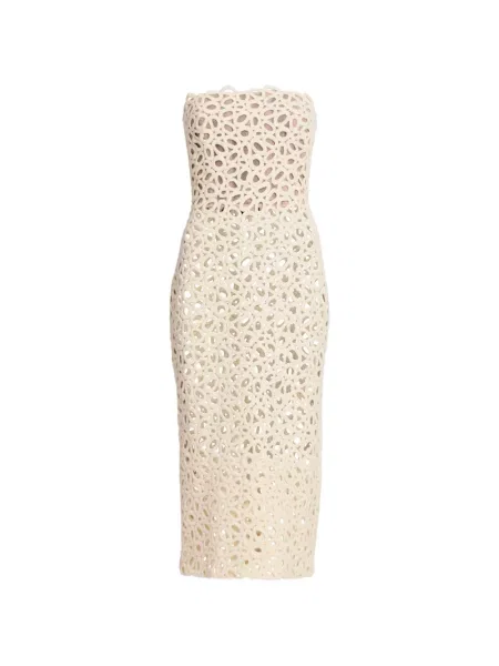 Sukienka midi Elie Saab bez ramiączek