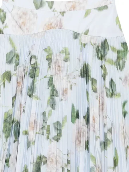 Fusta plisata Antonio Marras cu model floral albastru