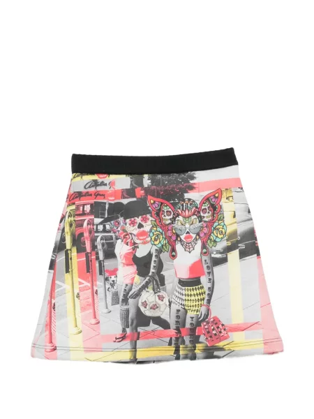 Fusta mini The Artistylist de mătase cu imagine gri