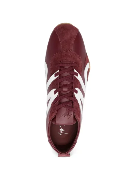 Sneakerși Giuseppe Zanotti din piele de căprioară roșu
