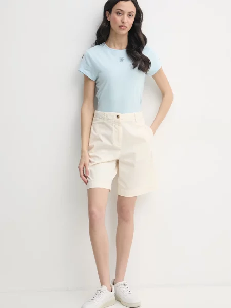 Tommy Hilfiger chino kratke hlače z bombažem bež