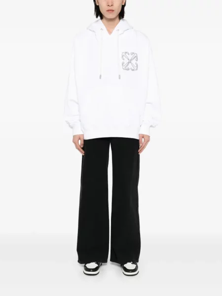 Hanorac cu glugă Off-white alb