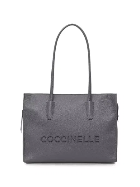 Geantă shopper Coccinelle cu autograf gri