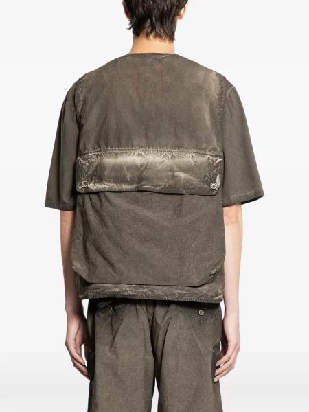 Palton Uma Wang cu buzunare cu nasturi maro