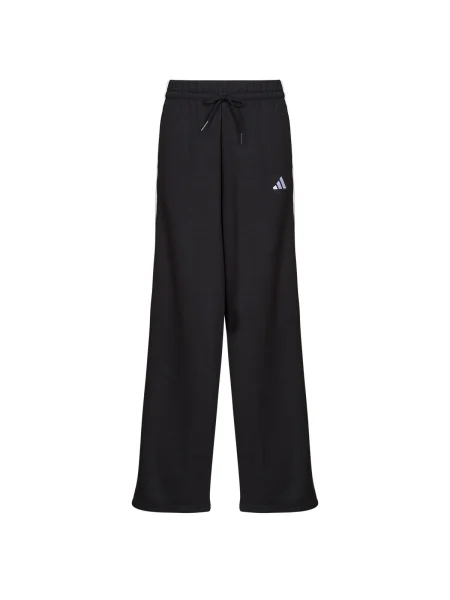 Csíkos fleece ruha Adidas fekete