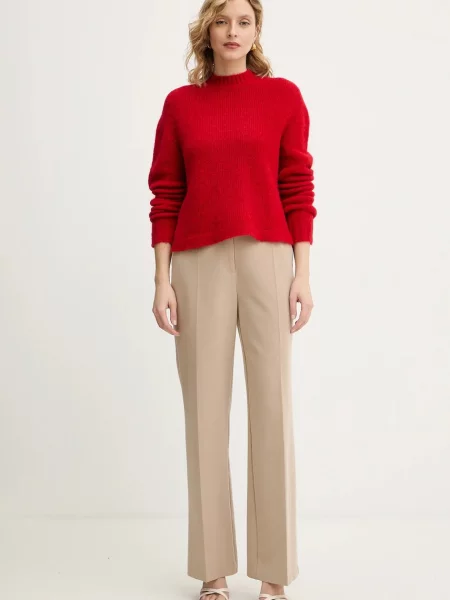 Twinset sweter z wełną czerwony