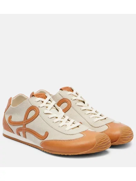 Sneakerși Loewe din piele de căprioară maro