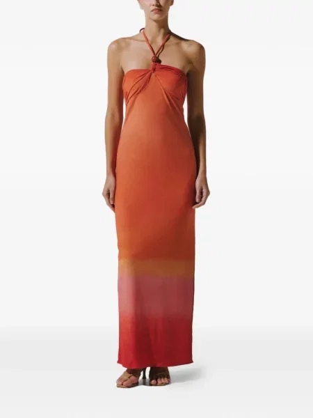 Rochie maxi Baobab cu legături roșu