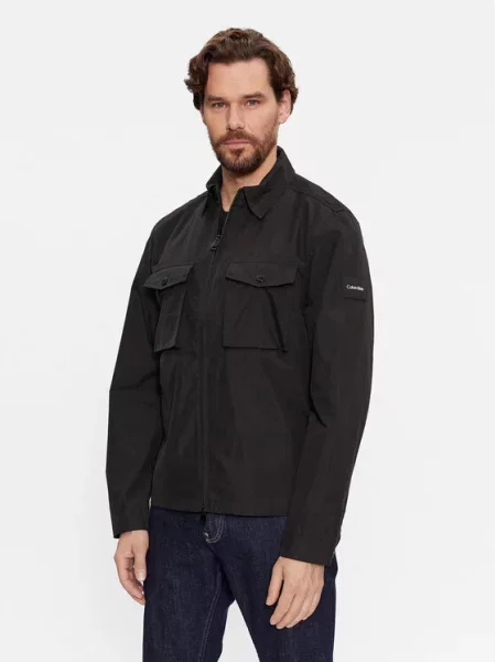 Calvin Klein Geacă Light Shirt Jacket negru