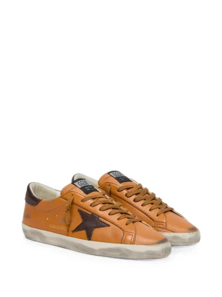 Bőr sneaker Golden Goose narancsszínű