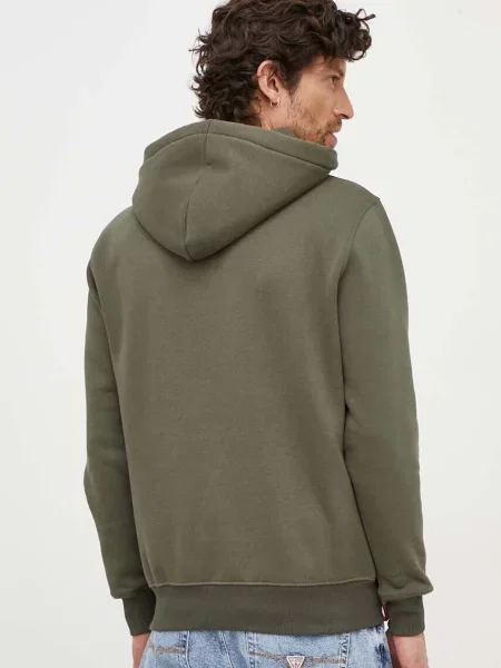 ALPHA INDUSTRIES Tréning póló olíva / piros / fehér zöld