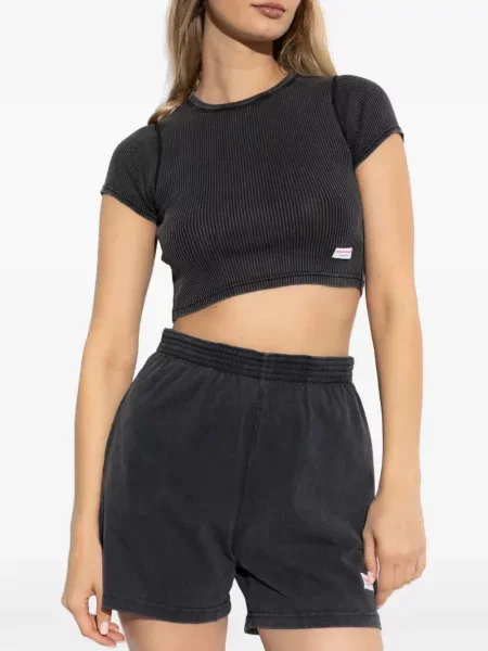 Decupat tricou Alexander Wang negru