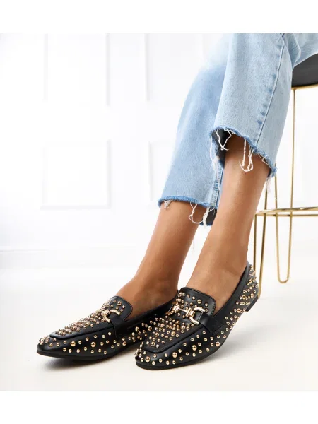 Мокасини D/ceo с шипове бежово