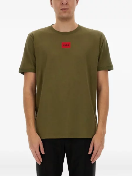 Tricou Hugo cu decolteu rotund verde
