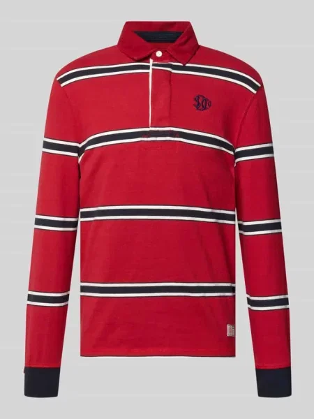 Koszulka polo o kroju regular fit z wyhaftowanym logo Superdry czerwona