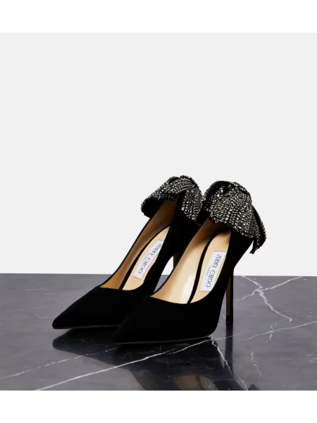 Pantofi cu toc Jimmy Choo din piele de căprioară negru