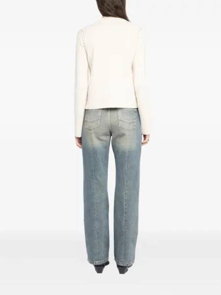 Pulover Zadig&voltaire cu decolteu rotund alb
