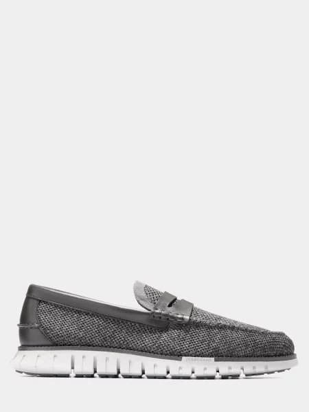 Кожаные лоферы Cole Haan серые