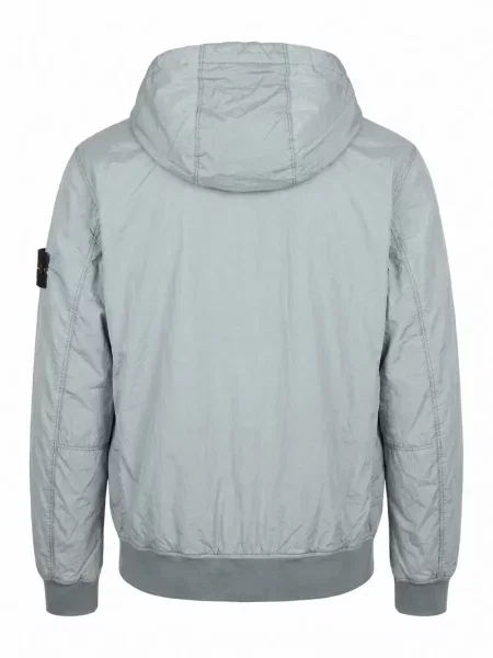 Geacă Stone Island cu glugă cu strasuri gri