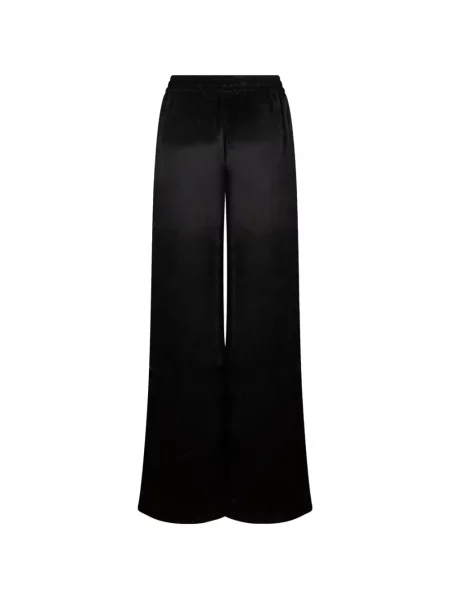 Pantaloni palazzo Derhy din satin negru